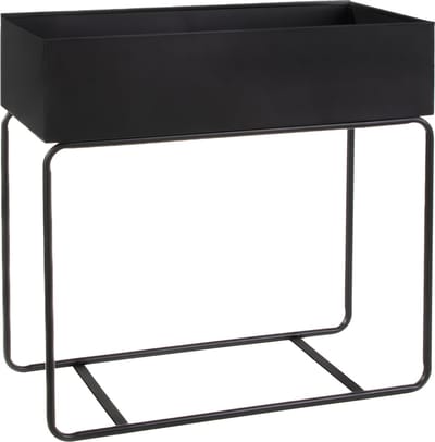 QUVIO Plantenstandaard - Plantenhouder - Plantenrek - Bloempot op standaard - Binnen - Zwart - 15 x 60 x 60 cm