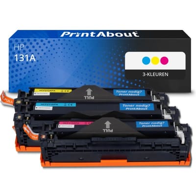 PrintAbout huismerk Toner 131A (U0SL1AM) 3-kleuren Multipack Geschikt voor HP