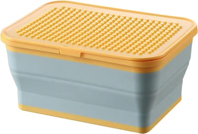 Speelgoedkist Opvouwbaar - Opbergdoos Organizer - Speelkamer Inrichten - Spelenderwijs Opruimen - 21.5 x 10.5 x 16 cm - Blauw