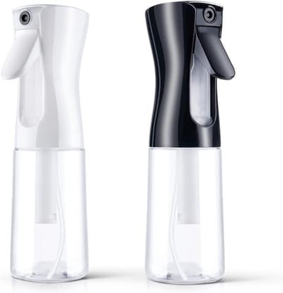 Waterspuit verstuiver - 2 stuks - 200ML - Waterspuitflessen -Haarsprayfles - Waterspuit Fijne Mist Verstuiver - Sprayflacon - Plantenspuit - 19.4*5.5cm - Voor haar, planten, haarsalon, huidverzorging, reiniging - Wit+Zwart