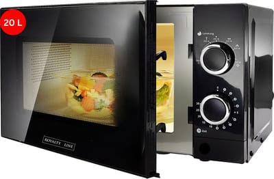 Royalty Line® MWO3818 Vrijstaande Solo Magnetron - 20 Liter - Microwave Met 6 Magnetronstanden - Microgolf - 700W - Binnenverlichting - Zwart