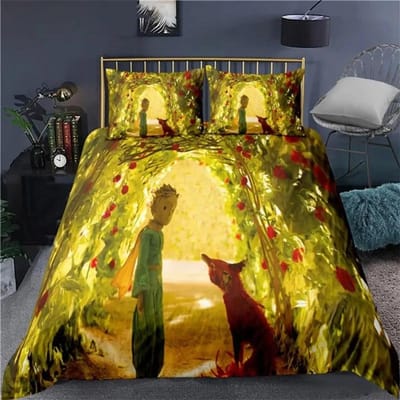 Anime Kleine Prins Le Petit Prince Beddengoed Set Jongens Meisjes Twin Queen Size Dekbedovertrek Kussensloop Bed Kinderen Volwassene 70x133cm 2pcs