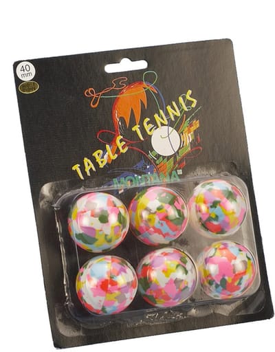 Tafeltennisballen Montana Multikleur 6st.