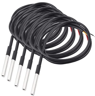 Digitale Temperatuur Sondesensor - 5 Stuks van 1 Meter - Nauwkeurig van -55 °C tot +125 °C