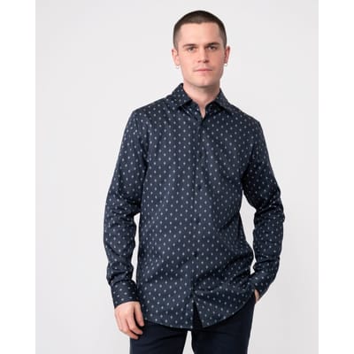 Ted Baker Ardea heren shirt met lange mouwen en geometrische print