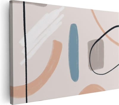 Artaza Canvas Schilderij Abstract - 90x60 cm - Wanddecoratie Woonkamer - Muurdecoratie Organisch - Schilderijen Op Canvas