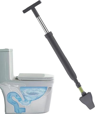 Toilet Plunjer - Afvoer Ontstopper - Verstopping Verhelpen - Hydraulisch Ontwerp - 83 x 10 cm - Zwart