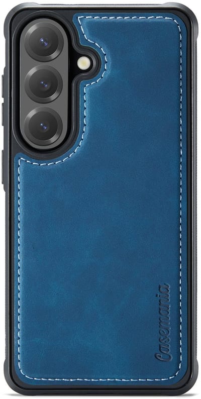 Casemania Hoesje Geschikt voor Samsung Galaxy A15 - Navy Blue - Magnetische Telefoonhoesje - Kunstleer Back Cover - Anti-Vingerafdruk