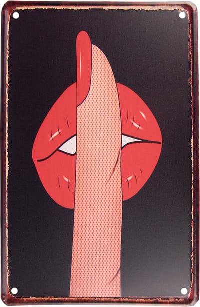 Clayre & Eef Wanddecoratie 20x30 cm Rood Zwart Metaal