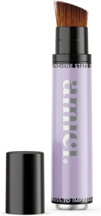 AMICI Cosmetics Refillable Brush Lovely Lavender - Zonnebrand kwast - Hervulbare Zonnebrandcrème Applicator - zonnebrand - zonnebrandcrème - klikpen - handsfree sunscreen - Zonnebrandcrème Applicator – Hygiënisch Smeren - zomer must have - clickpen