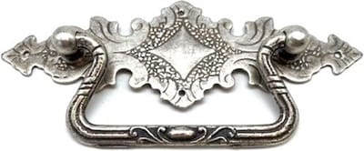 Ladegreep antiek Zilver horizontaal 104x35mm