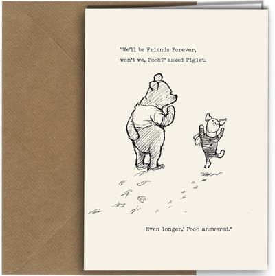 Dailygoods - Grappige Wenskaart voor Vriendschap en Verjaardag - Winnie the Poeh