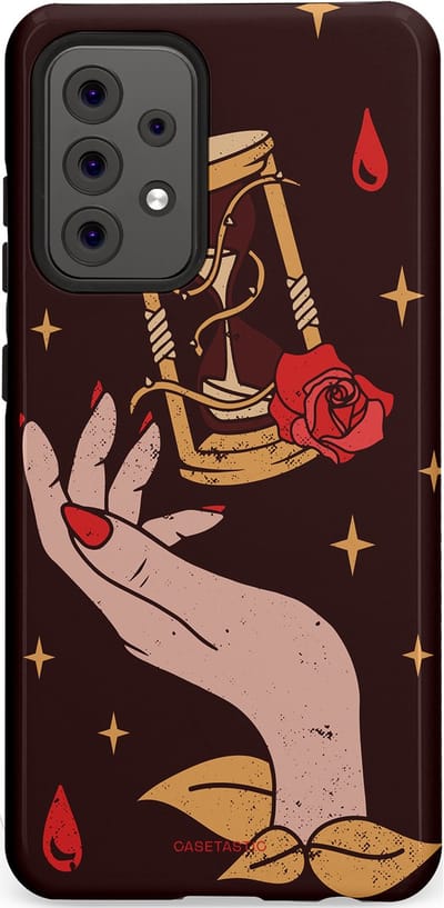 Casetastic Hoesje Geschikt voor Samsung A52 (4G/5G/s) - Stijlvolle Beschermende Duo-layer Case - Magische Hand Roos