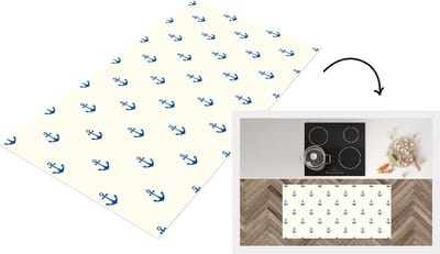 Keukenloper - Loper keuken - Matroos - Anker - Strand - Patroon - 120x60 cm - Keukenloper vinyl