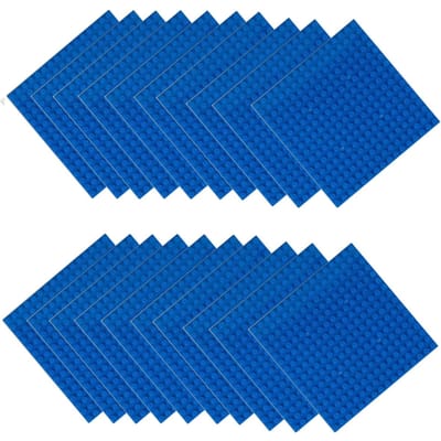 Plaque de Base Bloc 16x16 20 pièces Fonctionne Avec Les Principaux s Engage Jouet Attachements Pour La Créativité DES ENFANTS 20pcs16x16 bleu