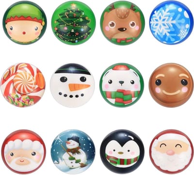 12 stuks stressballen voor volwassenen - Kerstmis cadeau - anti-stress bal - gastgeschenk - angst en woede verlichten