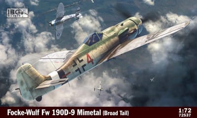 IBG Models Modelbouwpakket Vliegtuigen - 72537 Focke-Wulf Fw 190D-9 Mimetal (Broad Tail) - Propeller Vliegtuig Plastic - 1:72 - Modelbouw