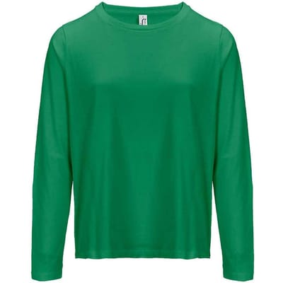 SOLS Dames/Dames Monarch T-shirt met lange mouwen (Kelly Groen)