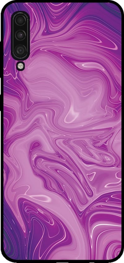 Smartphonica Telefoonhoesje voor Samsung Galaxy A30s met marmer opdruk - TPU backcover case marble design - Paars geschikt voor Samsung Galaxy A30s