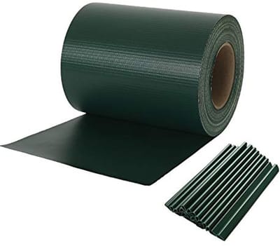 Privacyfolie Tuin Inkijkbescherming - Dubbelstaafmatten voor Tuinhek en Balkon, 19cm x 35m, Groen