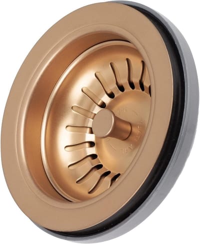 Universele Afvoer - Badedrain Spoelbak Afvoer - Hygiënisch Werken - Afneembare Rooster - Ø90 mm - Parel Brons