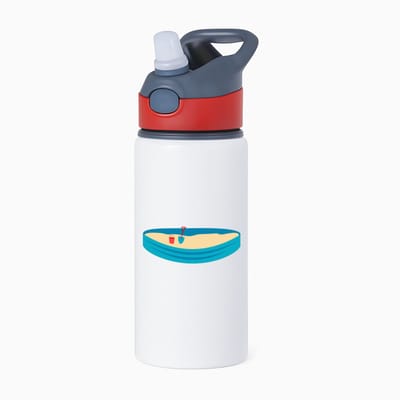 Hacebo® - Zandbak waterfles met rietje rood - Kind - Kinderen - Speeltuin - speelgoed - zand - water fles - 650ML
