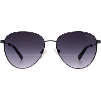 Guess GU8257 08B glanzend gunmetal smoke gradient zonnebril