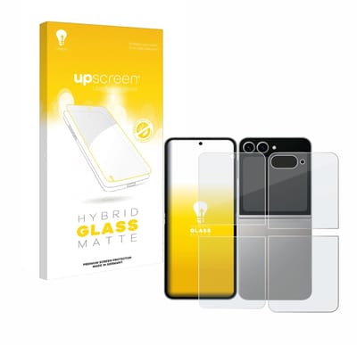 upscreen - Screenprotector voor Samsung Galaxy Z Flip 6 (Voor+Achter) - Folie Beschermfolie Beschermglas matte
