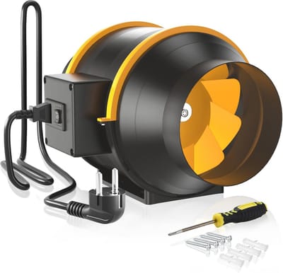 Rookafzuiging Buisventilator 125 mm - Stil Inline Ventilator voor Badkamer, Kantoor en Groeiruimtes