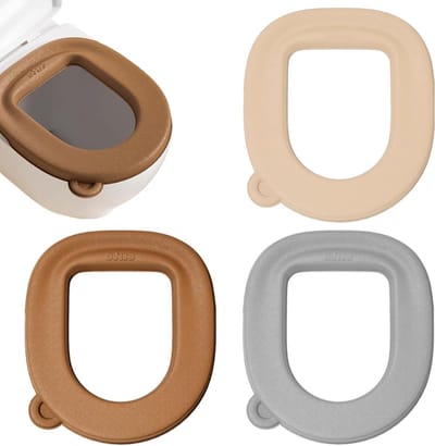 Toiletbrilhoezen - Herbruikbare pads - Badkamer comfort - Vervormingsbestendig materiaal - 3 stuks - Grijs