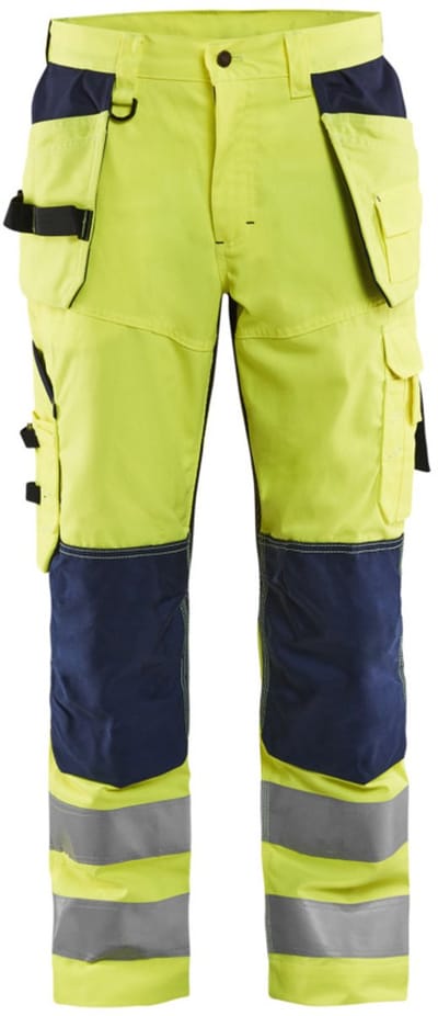 Blaklader Werkbroek High Vis met ventilatie 1565-1811 - High Vis Geel/Marineblauw - D104