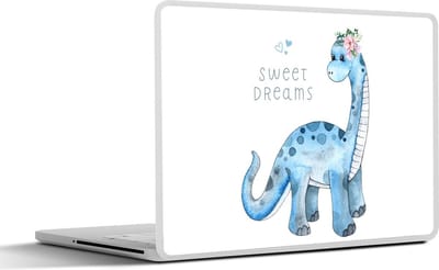 Laptop sticker - 11.6 inch - Dinosaurus - Kinderkamer - Sweet Dreams - Jongens - Meisjes - Kinderen - 30x21cm - Laptopstickers - Laptop skin - Cover
