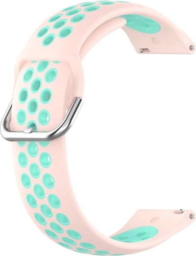 Siliconen bandje - geschikt voor Samsung Gear S3 / Galaxy Watch 3 45 mm / Galaxy Watch 46 mm - lichtroze-mintgroen