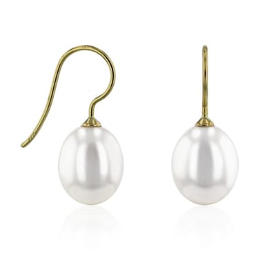 Luna-Pearls - 311.0686 - Oorbellen - Zoetwater gekweekte parel 9.5-10mm - 14K geelgoud