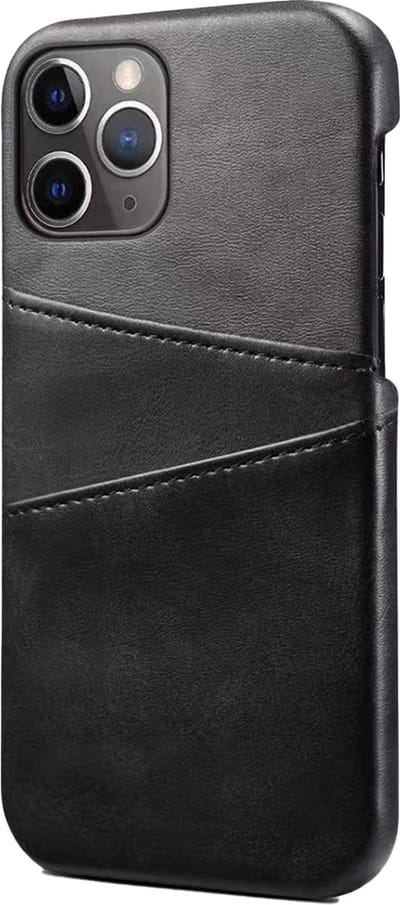 Hoesje geschikt voor iPhone 15 - Backcover - Pasjeshouder - Portemonnee - Kunstleer - Zwart