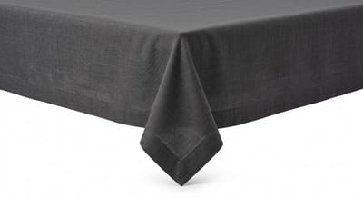 Tafelkleed linnenlook - 130 x 160 cm - waterafstotend - wasbaar - polyester - donkergrijs - lotuseffect