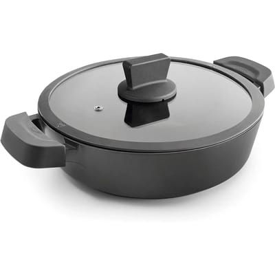 Ronde koekenpan van gegoten aluminium Lacor Titanium Pro D.28 cm