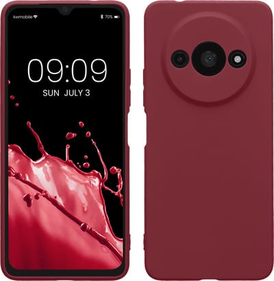 kwmobile telefoonhoesje geschikt voor Xiaomi Redmi A3 - Hoesje voor smartphone - Precisie camera uitsnede - In bordeaux-violet
