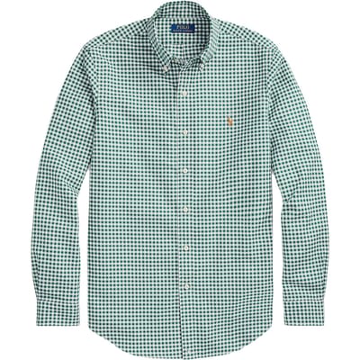 Polo Ralph Lauren Iconisch Pony Check Shirt Klassieke Pasvorm Heren shirts Groen 710813021-002 L gray