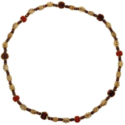 Behave - Lange ketting - Boho stijl met hout en kralen - Dagelijks - 110 cm