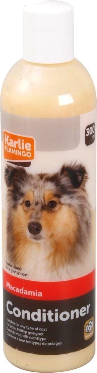 Flamingo Hondenshampoo Macadamia olie - Conditioner - 300 ml - voor alle vachttypes - met Vit. A-C-E - omega 3 - 6