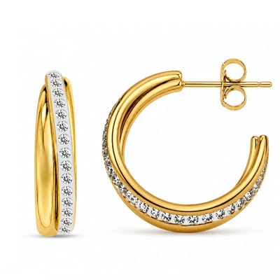 Pax Amare Oorbellen met Zirkonia - 18k Goud Verguld Stainless Steel - Oorringen voor Dames