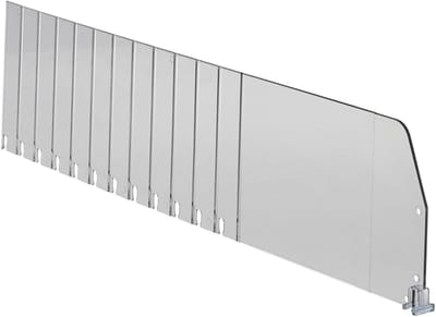Breekbare Vakverdeler / Schapverdeler / Plank Scheidingsdelen - 12 cm hoog - Transparant - Type SV120-Z