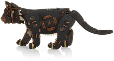 Eco Wood Art Modelbouwpakket Kitten Zwart - 3D Puzzel - Miniatuur Bouwpakket Volwassenen - DIY - Knutselen - Hout