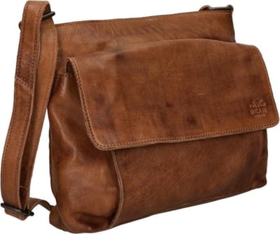 Bear Design Kleine Crossbodytas / Schoudertas Dames - Leer - Rai - Cognac