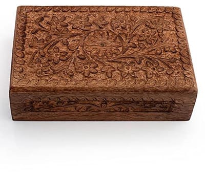 Handgemaakte Decoratieve Houten Sieraden Doos - Grote Verjaardagscadeau Ideeën en Opbergdoos voor Sieraden en Snuisterijen