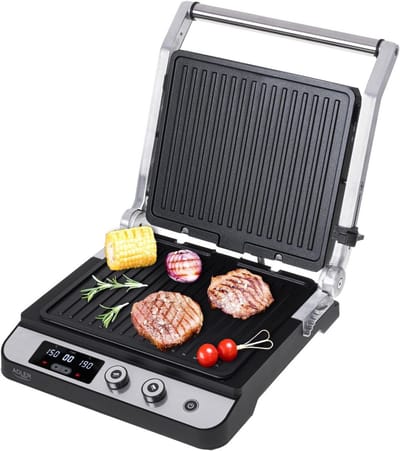 Elektrische 2-in-1 Contactgrill en Tafelgrill voor Snelle Maaltijden