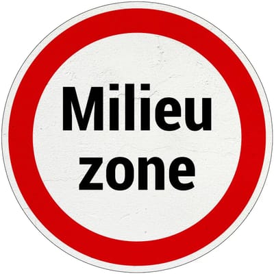 Gesloten milieu zone bord - C22a | Sign Again materiaal | 10 cm