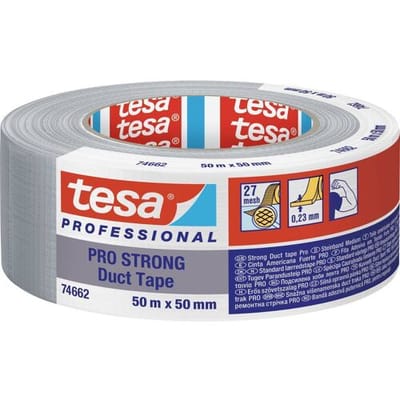 tesa Duct Tape Pro-Strong 66462-00003-00 Reparatietape Grijs (l x b) 50 m x 50 mm 1 stuk(s)