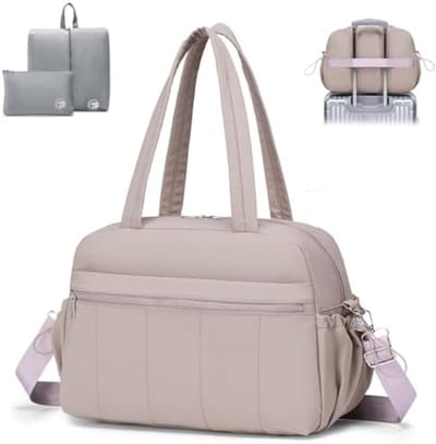 PromoHome Reistas Handbagagetas 40x30x15 - Weekendertas Sporttas Dames met Natte Zakken 20L Handbagage Vliegtuig Travel Bag Lichtgewicht Fitnesstas Cabinetas met Toilettas Geschikt voor KLM, BritishAirways, Transavia, Wizzair "Roze"